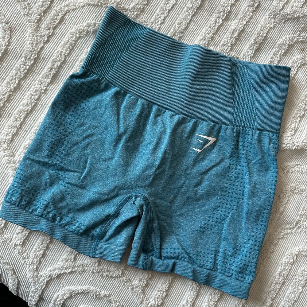 Gymshark Vital Seamless 2.0 Gym Shorts in Turquoise